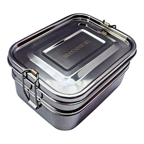 brandenburg classic stainless steel bento box|Brandenburg Stainless Steel Brandenburg Bento Box Lunch Box.